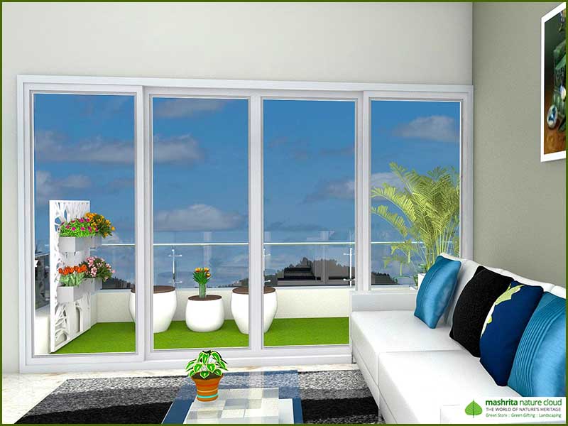 Balcony Garden Three Side Open - Modern Garden