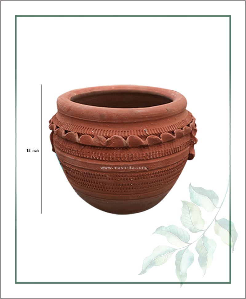 Terracotta Semi Circle 12 inch Planter