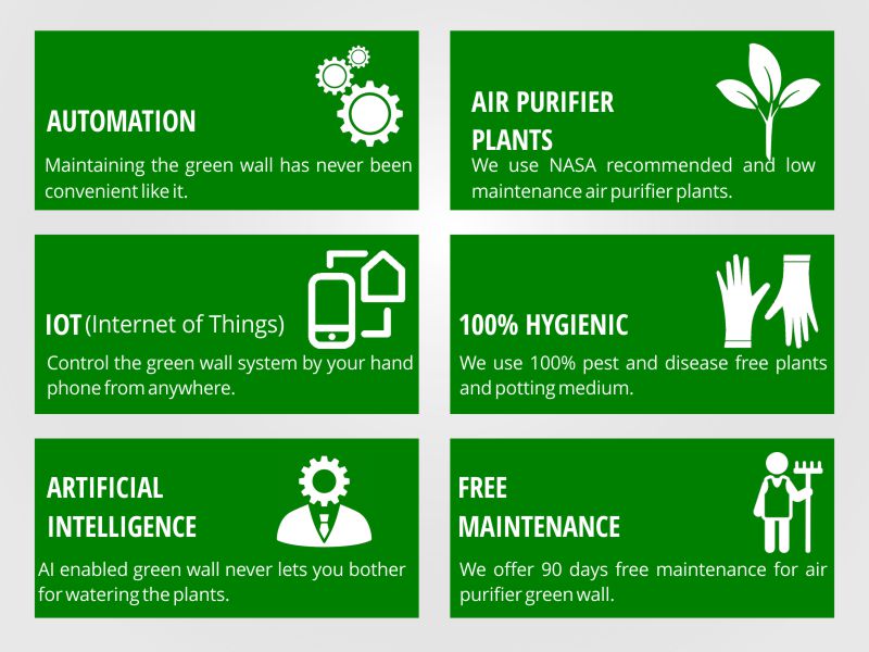 Air Purifier Green Wall Live Oxygen Wall India