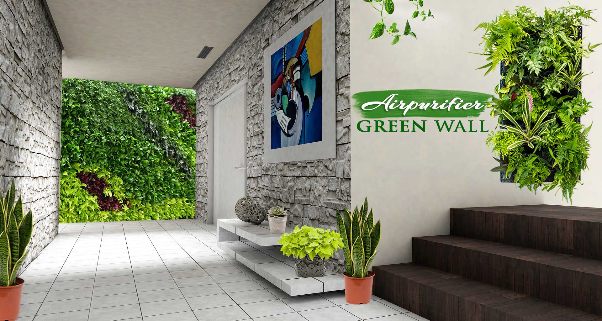 Air Purifier Green Wall Live Oxygen Wall - Green Wall India
