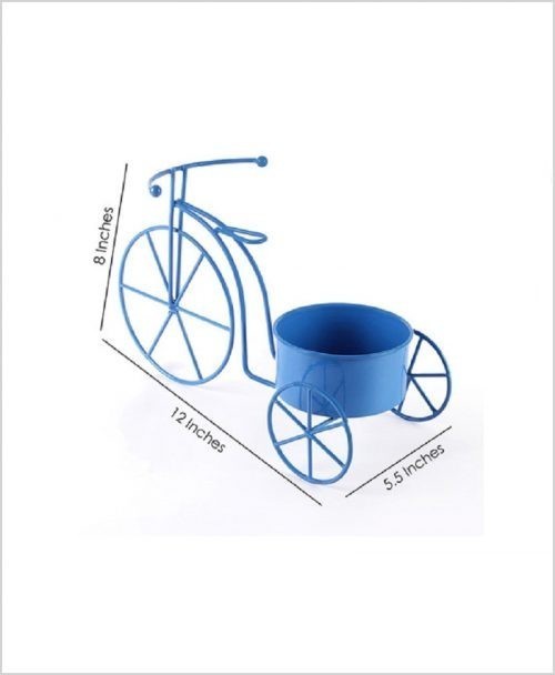 Buy Metal Cycle Planter Blue Dia