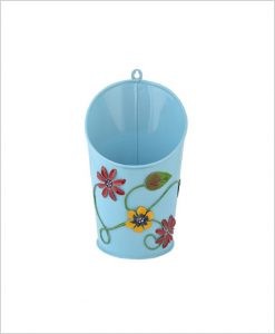 Buy Metal Half Moon Planter Blue