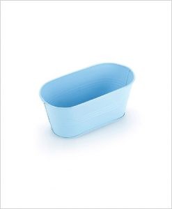 Buy Metal Oval Planter Blue Dia