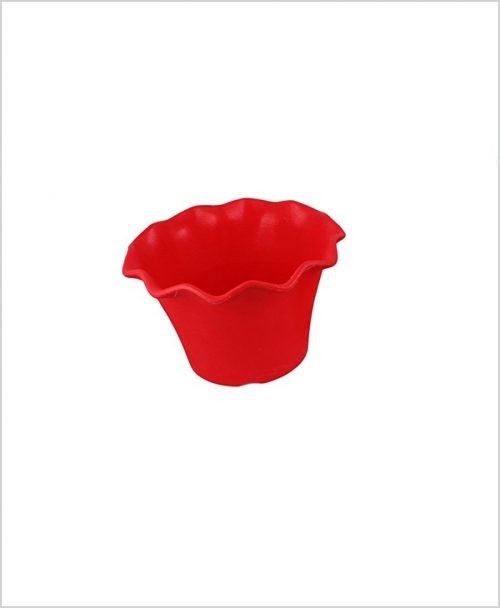 Buy Plastic 5 inch Blossom Table Pot (Red Color)