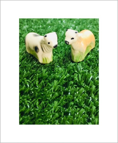 Garden Miniature Cows (Set of 2 Ceramic Cows)