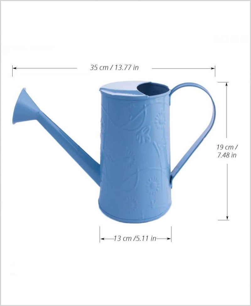 Metal Watering Can 1000ml Blue